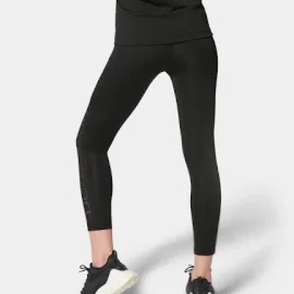 Bebe Women's Laser Cut Rainbow Logo Legging - Black - - Picture 2 of 2